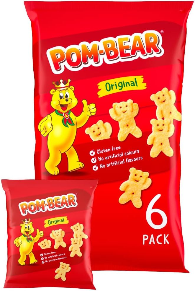 Pom Bear Original Multipack Crisps, Pack of 6