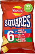 Walkers Squares Variety Multipack, 6 x 22g