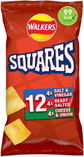 Walkers Squares Flavour Potato Snacks 12 x 22g