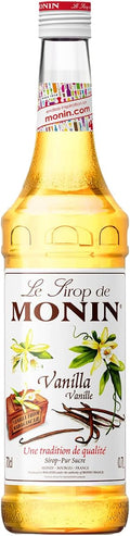MONIN Premium Vanilla Syrup 700ml for Coffee and Cocktails. Vegan-Friendly, Allergen-Free, 100% Natural Flavours and