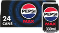 Pepsi Max No Sugar Cola Cans 24 x 330ml