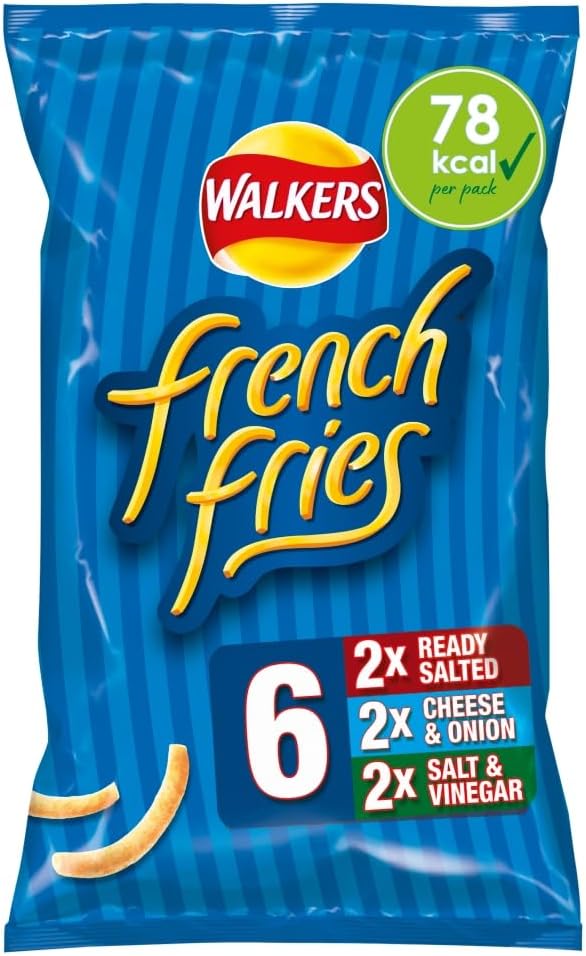 Walkers French Fries Variety Snacks, 6 x 18g