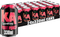 KA Caribbean Fruit Punch Fizzy Drinks - Traditional & Authentic Caribbean Jamaican Style Sparkling Drink - Soft Drinks Multipack - Fruit Punch Soda Drinks Bulk Pack - 24 x 330ml Ca