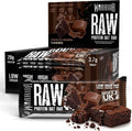 Warrior RAW Protein Bars 12 x 75g – 20g High Protein Bar, Low Sugar High Fibre Oat Protein Flapjack – Protein Snacks, Meal