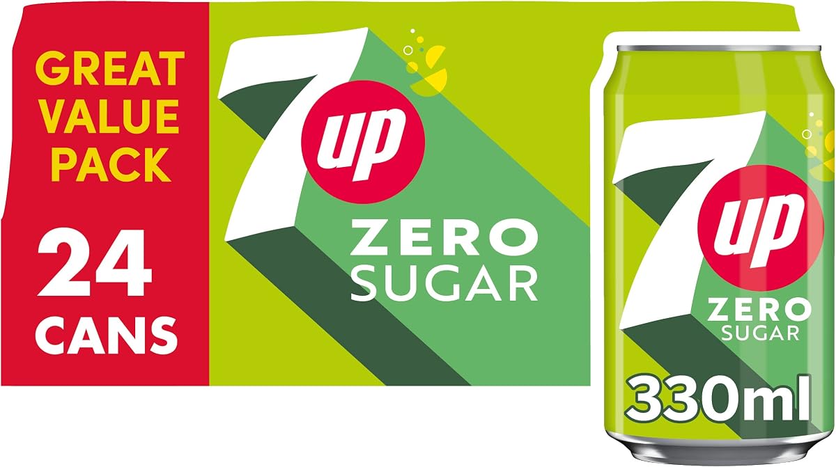 7UP Zero Lemon & Lime, 24 x 330ml
