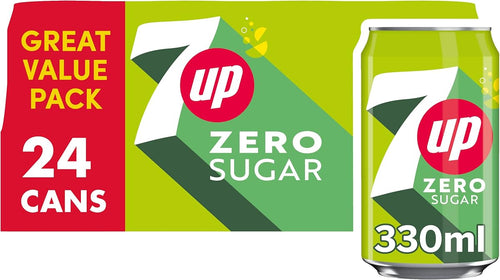 7UP Zero Lemon & Lime, 24 x 330ml