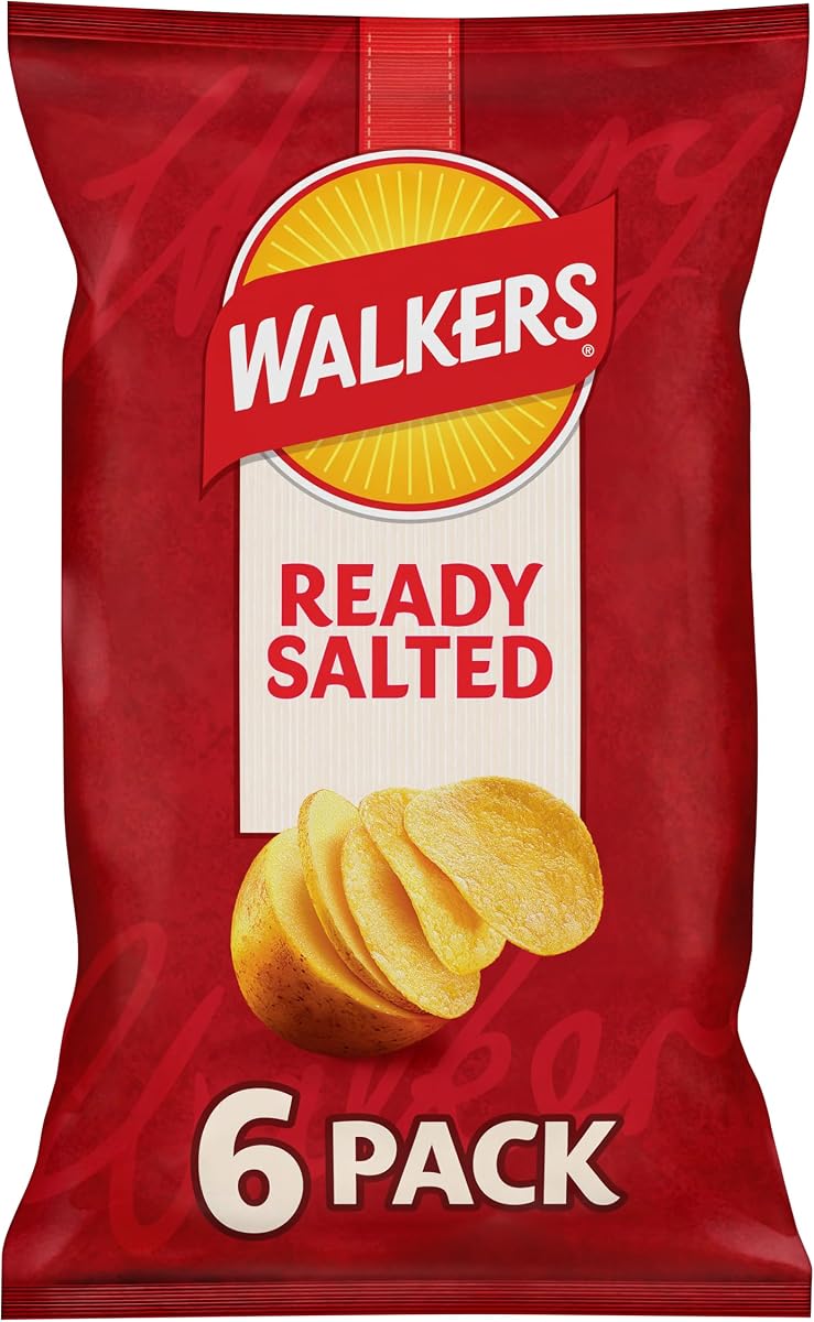 Walkers Ready Salted Multipack Crisps 6x25g