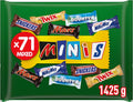 Mixed Snickers, Mars, Twix und weitere Mini Schokoriegel - Großpackung Schokolade - Party Mix - 71 Riegel - 1 x 1,4kg